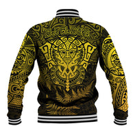 New Zealand Rugby Baseball Jacket Silver Fern All Black Mix Ta Moko Gold Style LT9 - Polynesian Pride
