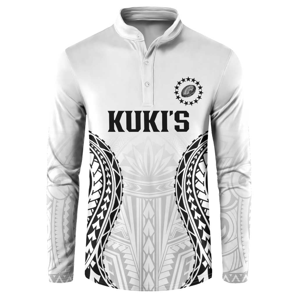 World Rugby Cook Islands Button Sweatshirt Kukis Make History - Polynesian Pride
