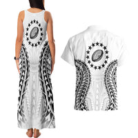 World Rugby Cook Islands Couples Matching Tank Maxi Dress and Hawaiian Shirt Kukis Make History - Polynesian Pride