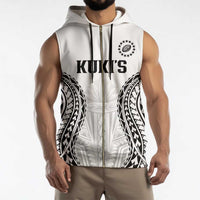 World Rugby Cook Islands Sleeveless Zip Hoodie Kukis Make History - Polynesian Pride