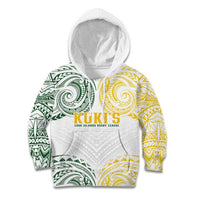 World Rugby Cook Islands Kid Hoodie White Polynesian Tribal Pattern - Polynesian Pride