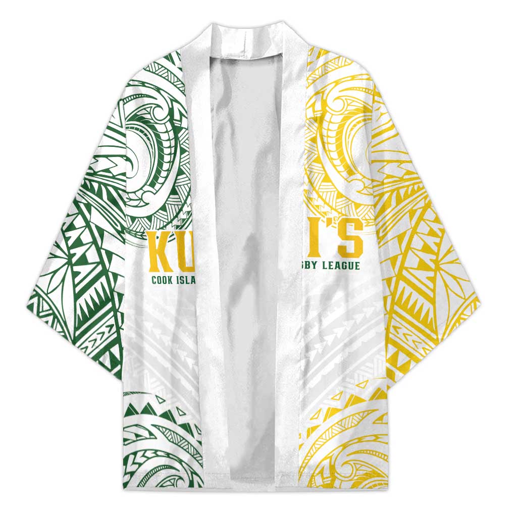World Rugby Cook Islands Kimono White Polynesian Tribal Pattern - Polynesian Pride