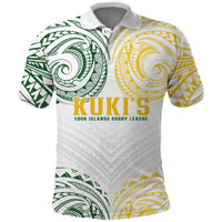 World Rugby Cook Islands Polo Shirt White Polynesian Tribal Pattern - Polynesian Pride