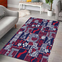 Guam Felis Pasgua Area Rug Pacific Patchwork Xmas Vibes - Polynesian Pride