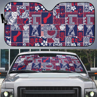 Guam Felis Pasgua Auto Sun Shade Pacific Patchwork Xmas Vibes - Polynesian Pride