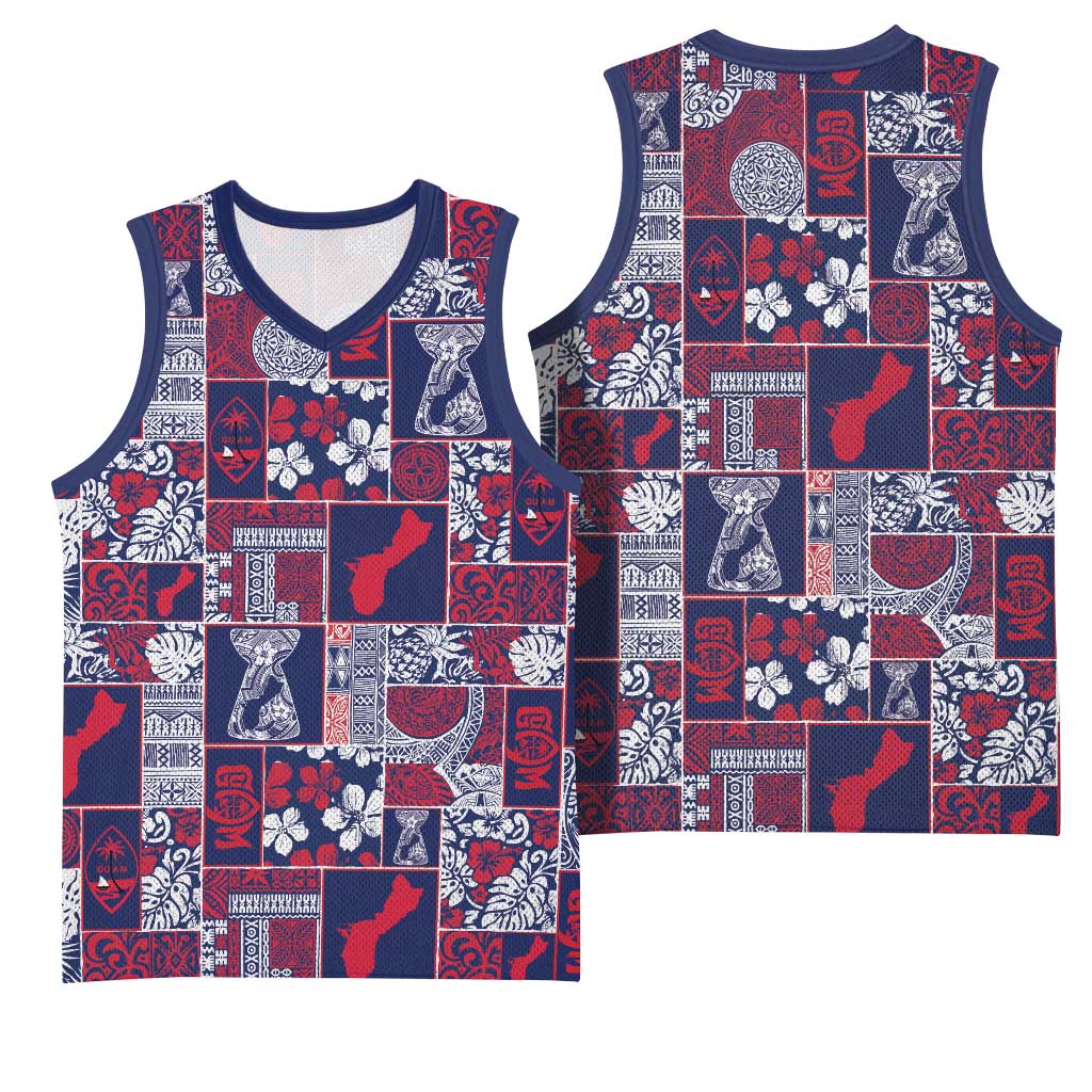 Guam Felis Pasgua Basketball Jersey Pacific Patchwork Xmas Vibes - Polynesian Pride