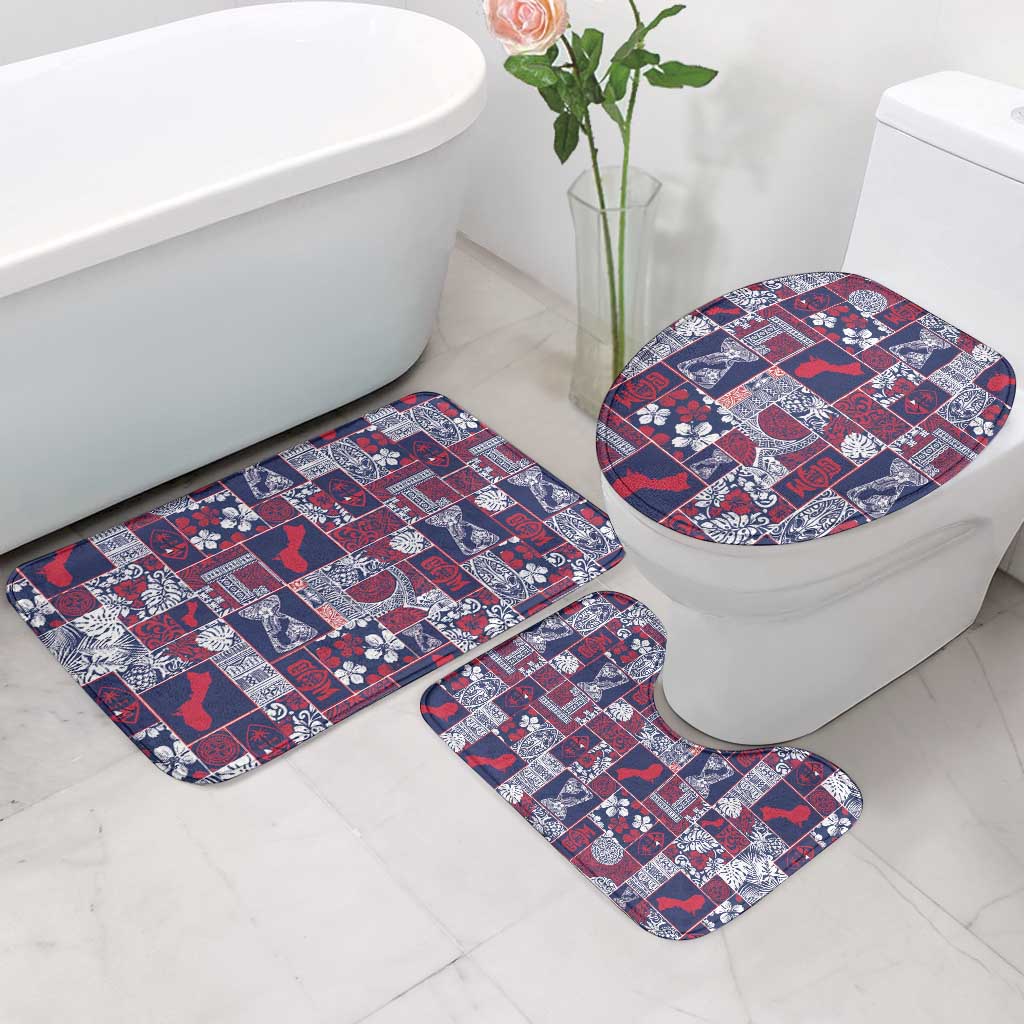 Guam Felis Pasgua Bathroom Set Pacific Patchwork Xmas Vibes - Polynesian Pride