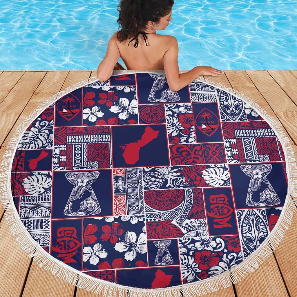 Guam Felis Pasgua Beach Blanket Pacific Patchwork Xmas Vibes - Polynesian Pride