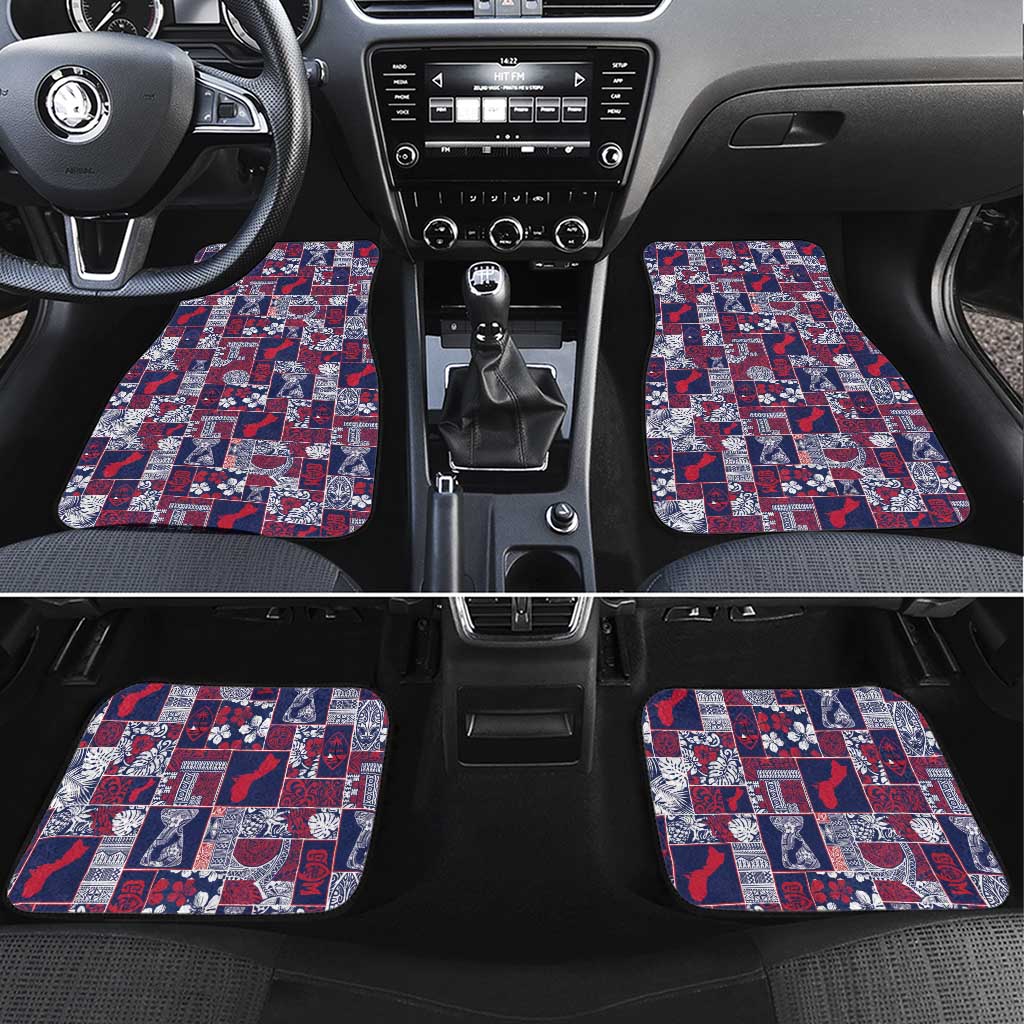 Guam Felis Pasgua Car Mats Pacific Patchwork Xmas Vibes - Polynesian Pride