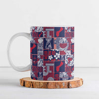 Guam Felis Pasgua Ceramic Mug Pacific Patchwork Xmas Vibes - Polynesian Pride