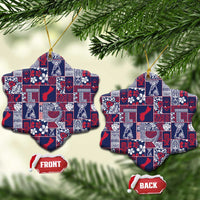 Guam Felis Pasgua Ceramic Ornament Pacific Patchwork Xmas Vibes - Polynesian Pride