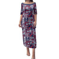 Guam Felis Pasgua Family Matching Puletasi and Hawaiian Shirt Pacific Patchwork Xmas Vibes - Polynesian Pride