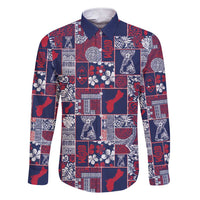 Guam Felis Pasgua Family Matching Short Sleeve Bodycon Dress and Hawaiian Shirt Pacific Patchwork Xmas Vibes - Polynesian Pride