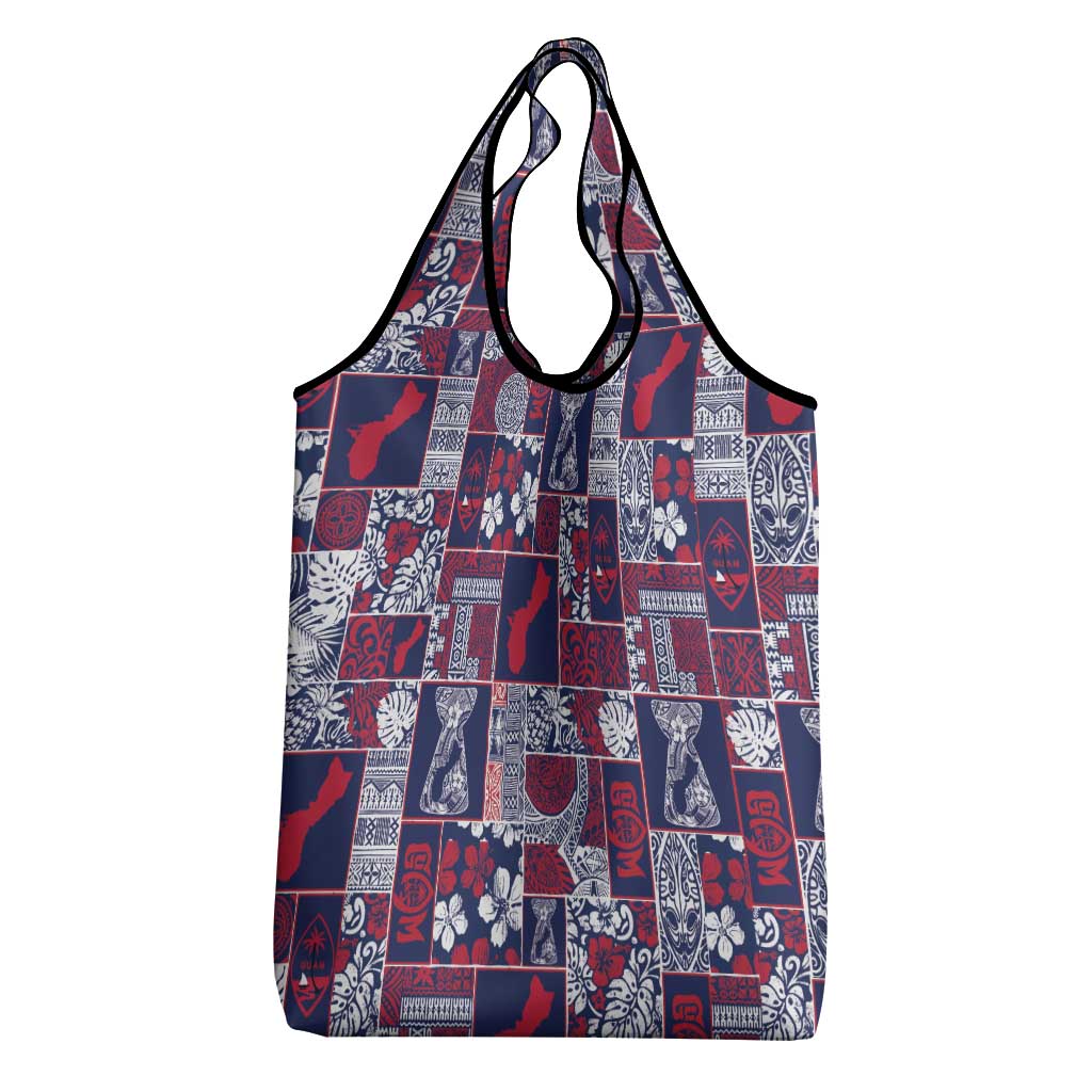 Guam Felis Pasgua Grocery Bag Pacific Patchwork Xmas Vibes - Polynesian Pride
