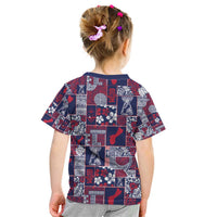 Guam Felis Pasgua Kid T Shirt Pacific Patchwork Xmas Vibes - Polynesian Pride