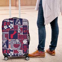 Guam Felis Pasgua Luggage Cover Pacific Patchwork Xmas Vibes - Polynesian Pride