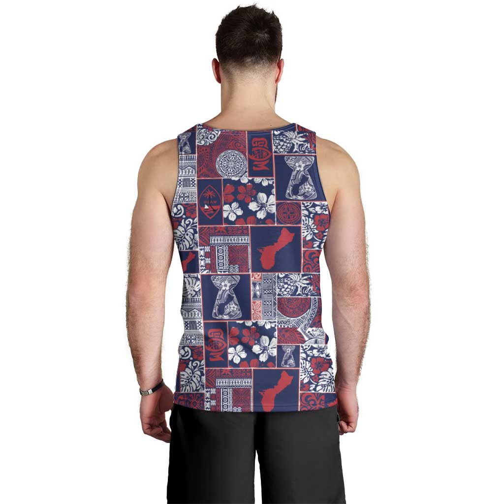 Guam Felis Pasgua Men Tank Top Pacific Patchwork Xmas Vibes - Polynesian Pride