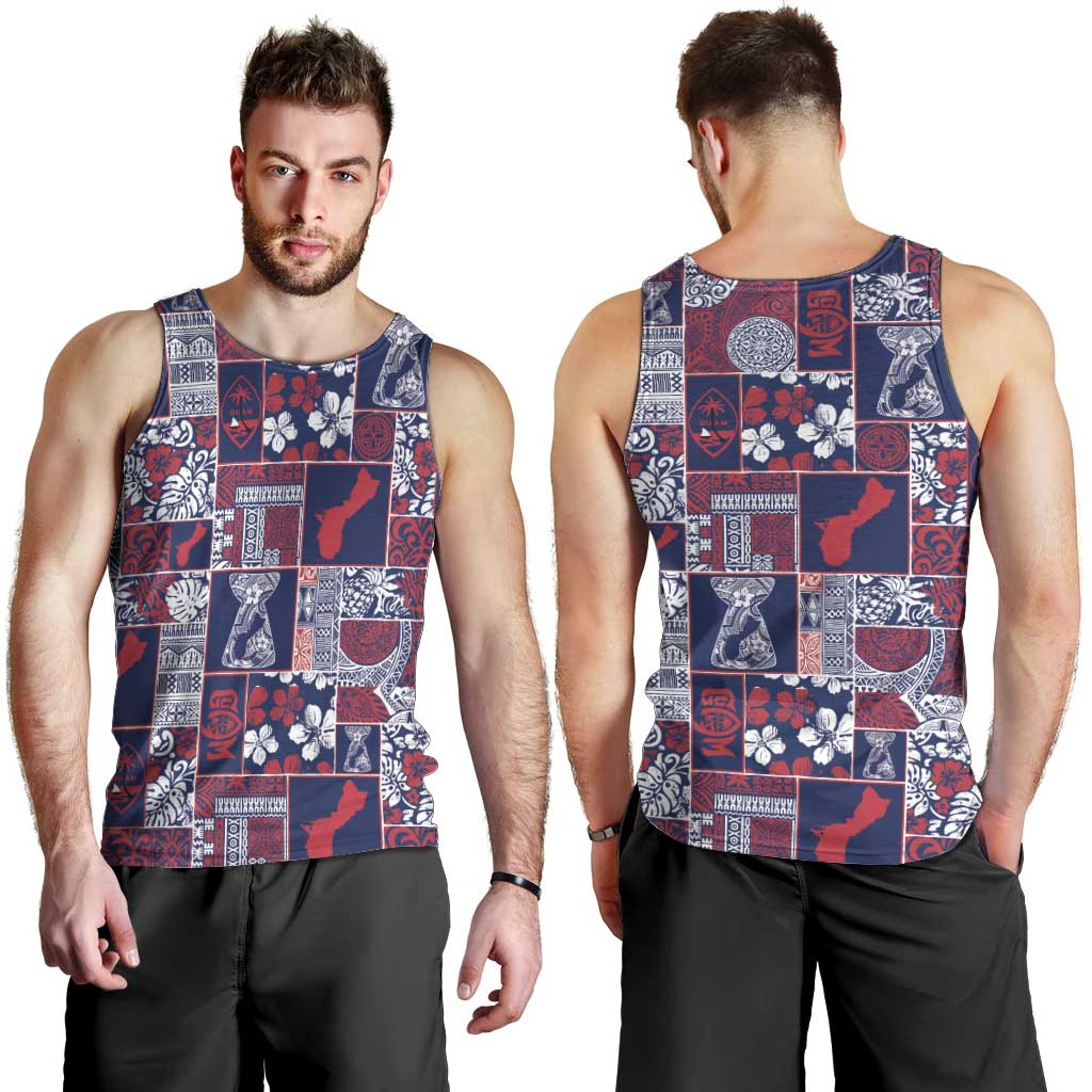 Guam Felis Pasgua Men Tank Top Pacific Patchwork Xmas Vibes - Polynesian Pride