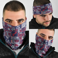 Guam Felis Pasgua Neck Gaiter Pacific Patchwork Xmas Vibes - Polynesian Pride