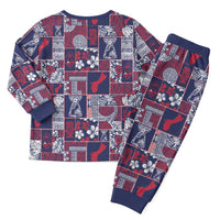 Guam Felis Pasgua Christmas Pajama Set Pacific Patchwork Xmas Vibes - Polynesian Pride