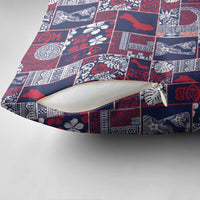 Guam Felis Pasgua Pillow Cover Pacific Patchwork Xmas Vibes - Polynesian Pride