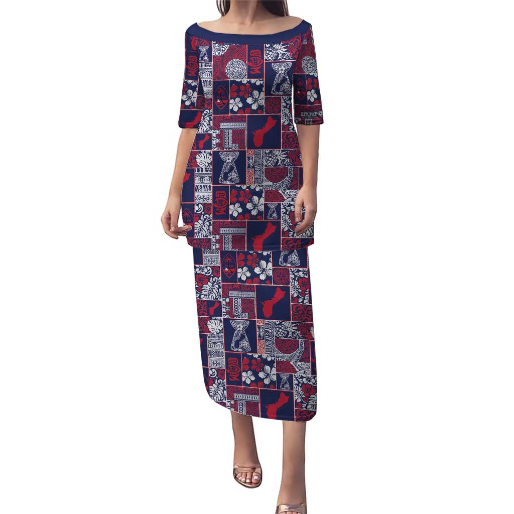 Guam Felis Pasgua Puletasi Pacific Patchwork Xmas Vibes - Polynesian Pride