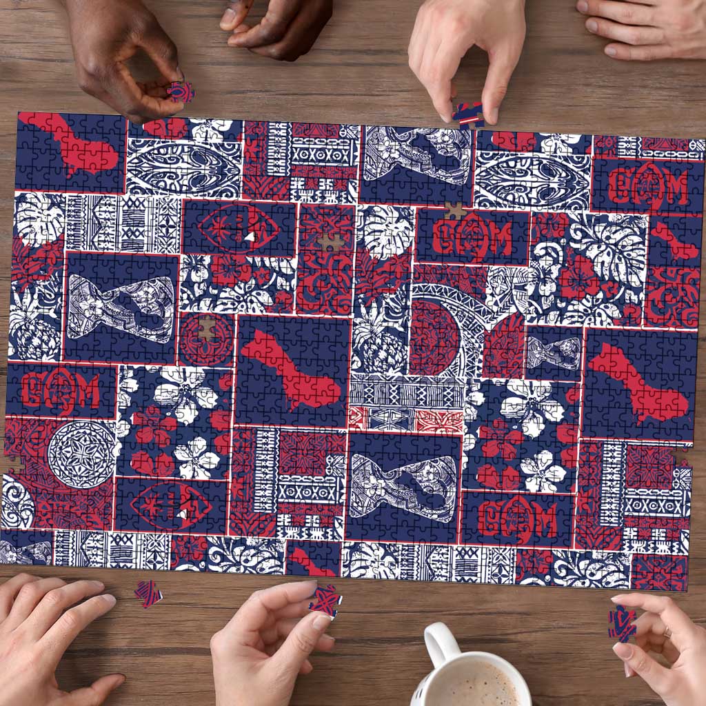 Guam Felis Pasgua Puzzle Pacific Patchwork Xmas Vibes - Polynesian Pride