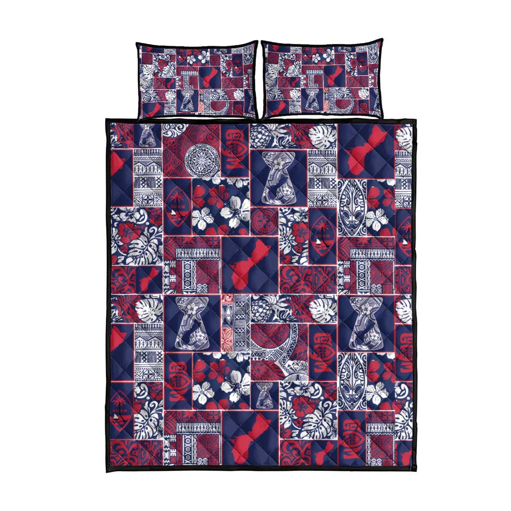 Guam Felis Pasgua Quilt Bed Set Pacific Patchwork Xmas Vibes - Polynesian Pride