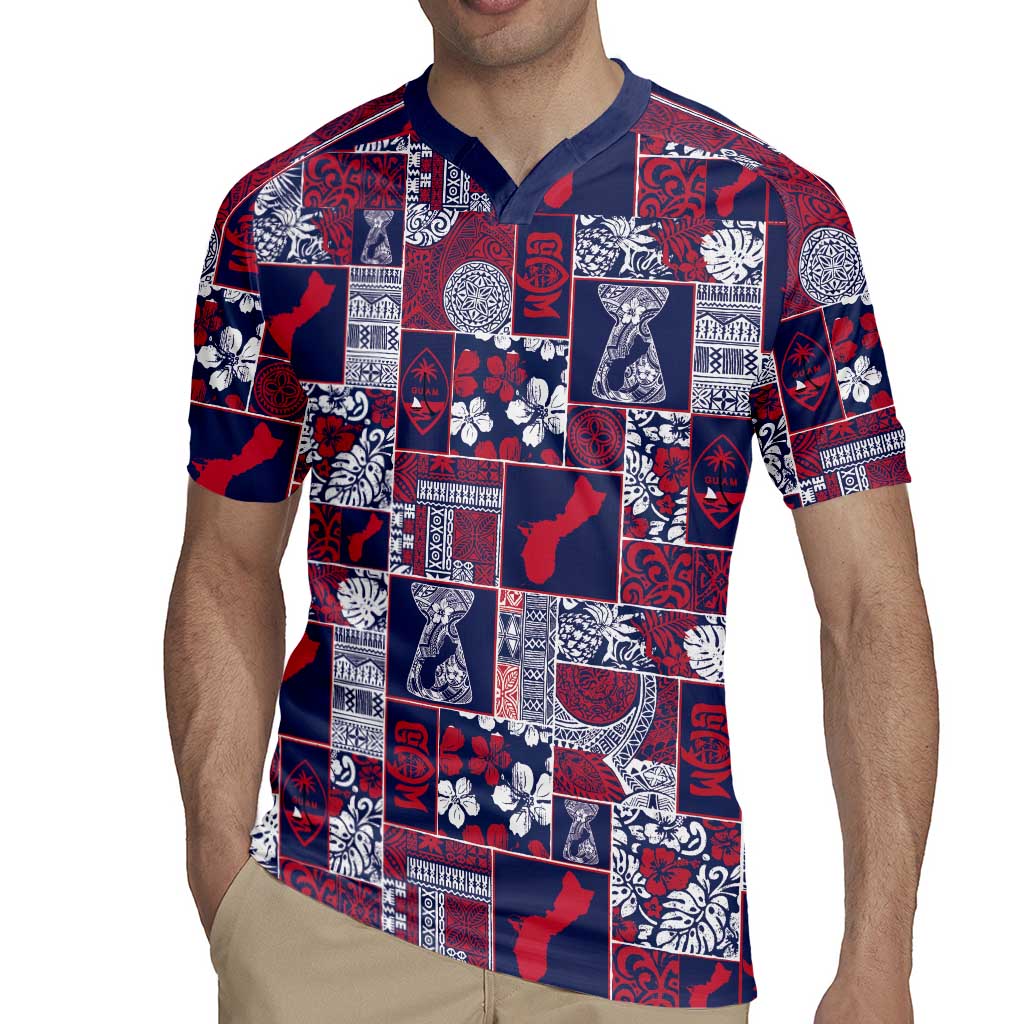 Guam Felis Pasgua Rugby Jersey Pacific Patchwork Xmas Vibes - Polynesian Pride