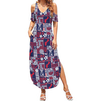 Guam Felis Pasgua Summer Maxi Dress Pacific Patchwork Xmas Vibes - Polynesian Pride