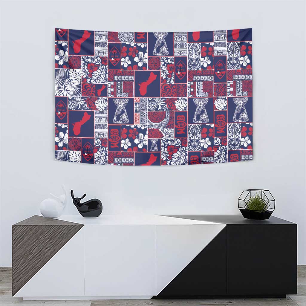 Guam Felis Pasgua Tapestry Pacific Patchwork Xmas Vibes - Polynesian Pride