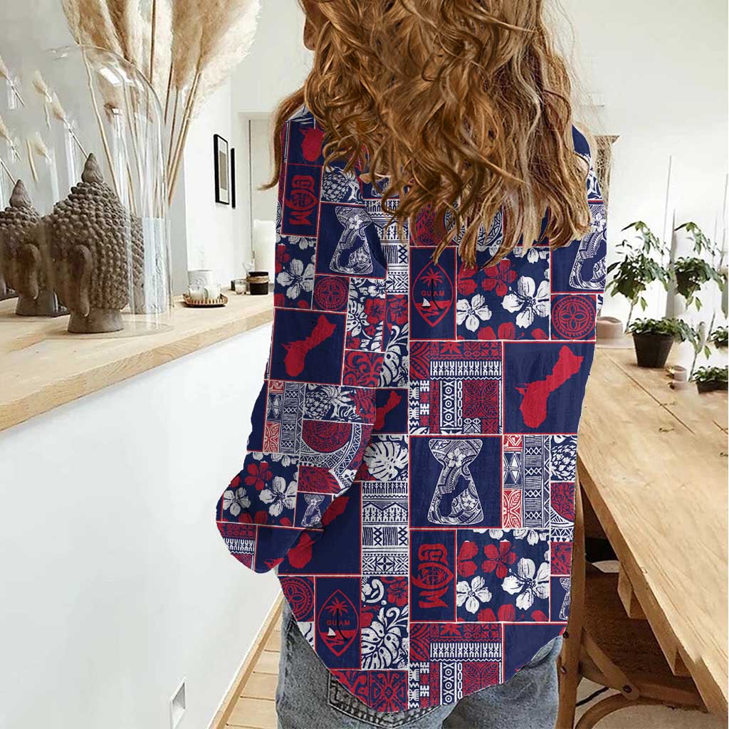 Guam Felis Pasgua Women Casual Shirt Pacific Patchwork Xmas Vibes LT9 - Polynesian Pride