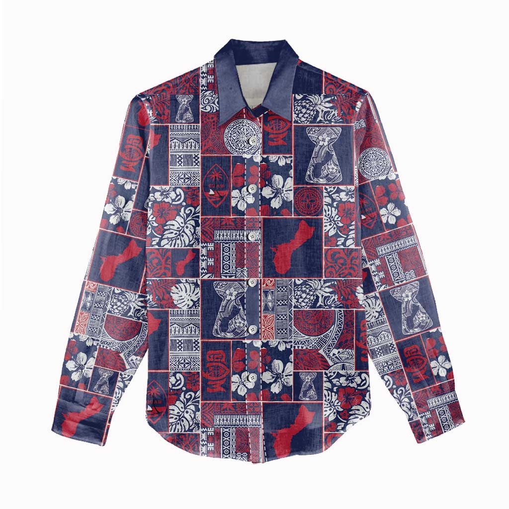 Guam Felis Pasgua Women Casual Shirt Pacific Patchwork Xmas Vibes LT9 - Polynesian Pride