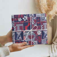 Guam Felis Pasgua Wrapping Paper Pacific Patchwork Xmas Vibes - Polynesian Pride