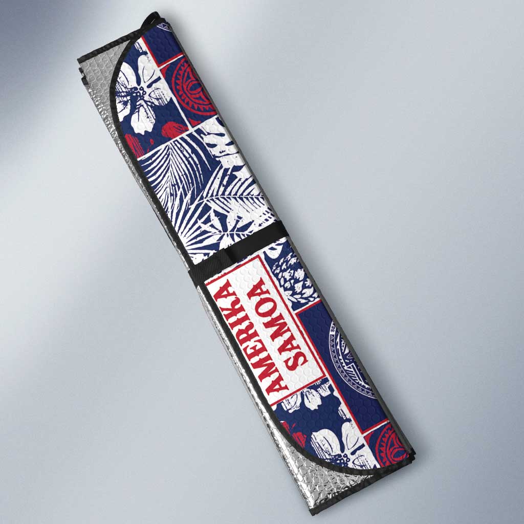 Manuia le Kerisimasi American Samoa Auto Sun Shade Pacific Patchwork Xmas Vibes - Polynesian Pride
