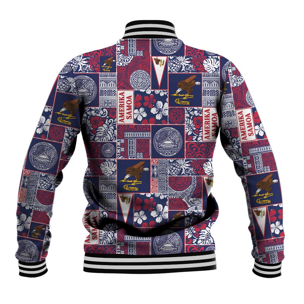 Manuia le Kerisimasi American Samoa Baseball Jacket Pacific Patchwork Xmas Vibes - Polynesian Pride