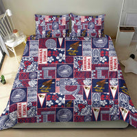 Manuia le Kerisimasi American Samoa Bedding Set Pacific Patchwork Xmas Vibes - Polynesian Pride
