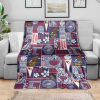 Manuia le Kerisimasi American Samoa Blanket Pacific Patchwork Xmas Vibes - Polynesian Pride