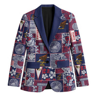 Manuia le Kerisimasi American Samoa Blazer Pacific Patchwork Xmas Vibes - Polynesian Pride