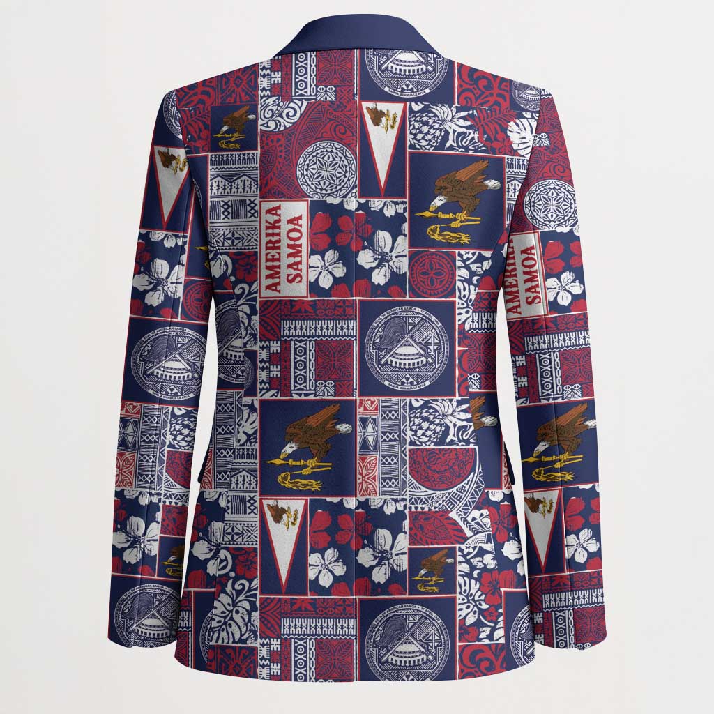Manuia le Kerisimasi American Samoa Blazer Pacific Patchwork Xmas Vibes - Polynesian Pride