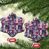 Manuia le Kerisimasi American Samoa Ceramic Ornament Pacific Patchwork Xmas Vibes - Polynesian Pride