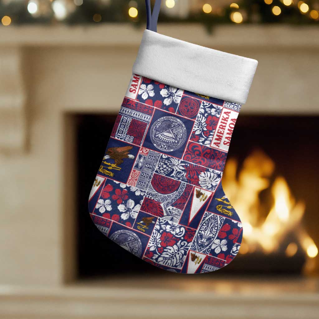 Manuia le Kerisimasi American Samoa Christmas Stocking Pacific Patchwork Xmas Vibes - Polynesian Pride
