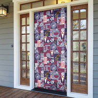 Manuia le Kerisimasi American Samoa Door Cover Pacific Patchwork Xmas Vibes - Polynesian Pride