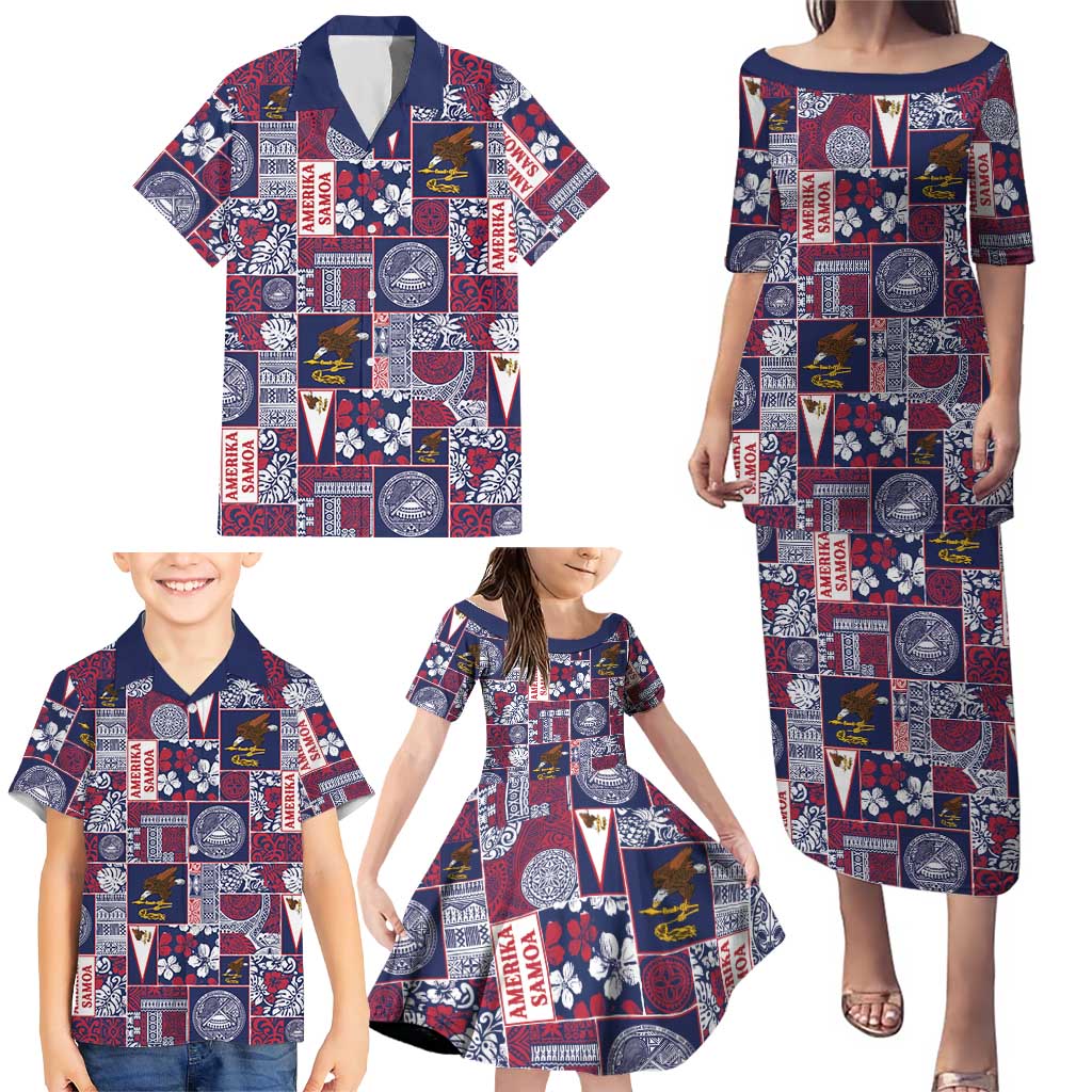 Manuia le Kerisimasi American Samoa Family Matching Puletasi and Hawaiian Shirt Pacific Patchwork Xmas Vibes LT9 - Polynesian Pride