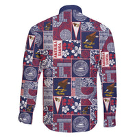 Manuia le Kerisimasi American Samoa Family Matching Short Sleeve Bodycon Dress and Hawaiian Shirt Pacific Patchwork Xmas Vibes - Polynesian Pride