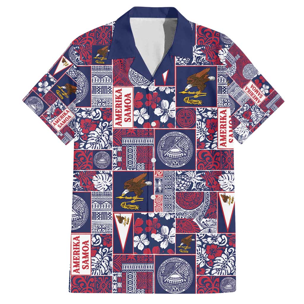 Manuia le Kerisimasi American Samoa Family Matching Tank Maxi Dress and Hawaiian Shirt Pacific Patchwork Xmas Vibes - Polynesian Pride