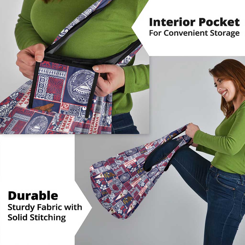 Manuia le Kerisimasi American Samoa Grocery Bag Pacific Patchwork Xmas Vibes - Polynesian Pride