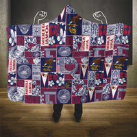 Manuia le Kerisimasi American Samoa Hooded Blanket Pacific Patchwork Xmas Vibes - Polynesian Pride