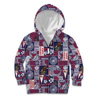 Manuia le Kerisimasi American Samoa Kid Hoodie Pacific Patchwork Xmas Vibes - Polynesian Pride