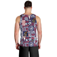 Manuia le Kerisimasi American Samoa Men Tank Top Pacific Patchwork Xmas Vibes - Polynesian Pride